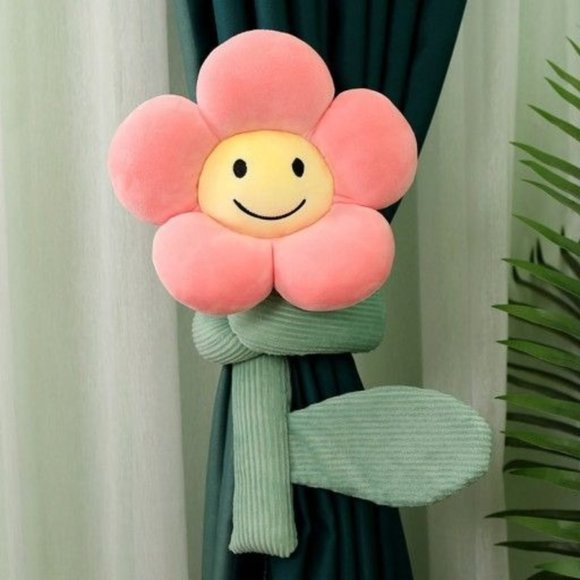 Flower Curtain Holder/ Room deco cushion Pink - Picture 1 of 4